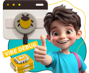 Тестирование & Vibe Debug. Охотники за багами - КИБЕРшкола программирования для детей, компьютерные курсы для школьников, начинающих и подростков - KIBERone г. Ярославль